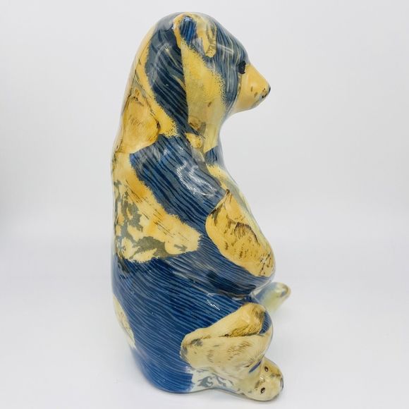 Rare Mikasa France Porcelain Patchwork Polar Bear Figurine 8" - Picture 4 of 6